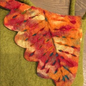 Boho 100% wool crossbody purse